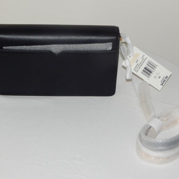 Michael Kors CECE Medium Flap Structured Clutch Chain Shoulder Bag Black NWT - Picture 9 of 13